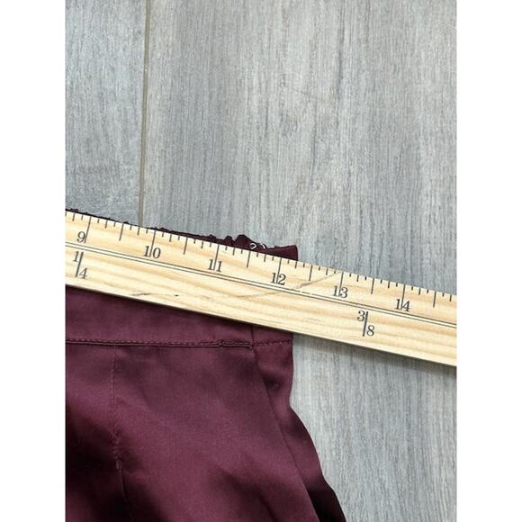 Cuyana Womens Pants Wide Leg Luxury Capsule Minimalist 100% Silk Plum Size XS - Picture 7 of 8